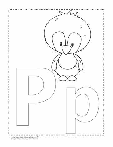 The Letter P Coloring Page